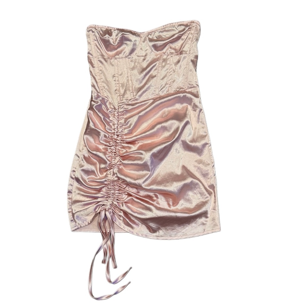 Pretty Little Thing Silky Corset Strapless Dress